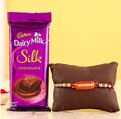 Desinger Rakhi with Silk                 